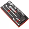Image de Module Douilles / Cliquet 1/2 - FACOM - Etanche / Haute Performance - Plateau Mousse XL