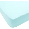 Image de BABYCALIN Drap Housse Bébé Jersey Turquoise 70 x 140 cm 130gr/m²