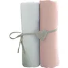 Image de Babycalin 2 Draps Housse Bébé Blanc Rose 60 X 120 Cm - Jersey - 130gr/m²