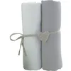 Image de Babycalin 2 Draps Housse Bébé Blanc Gris 70 X 140 Cm - Jersey - 130gr/m²