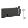 Image de THIRARD - Serrure horizontale en applique à clé pour porte de cave pêne seul droite axe 105mm 160x80mm noir 1 clé - THIRARD