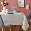Image de Nappe Carrée Unie En Coton, Traitée Teflon, Cambrai - 180 X 180 Cm - Gris Tourterelle
