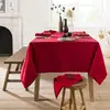Image de Nappe Rectangulaire Unie En Coton, Traitée Teflon, Cambrai - 160 X 240 Cm - Hermès