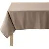 Image de Nappe Rectangulaire Unie En Coton, Traitée Teflon, Cambrai - 150 X 190 Cm - Truffe