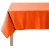 Image de Nappe Rectangulaire Unie En Coton, Traitée Teflon, Cambrai - 160 X 240 Cm - Mandarine