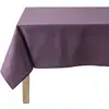 Image de Nappe Rectangulaire Unie En Coton, Traitée Teflon, Cambrai - 160 X 240 Cm - Aubergine