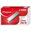 Image de Agrafes - MAPED - 26/6 - Zinguées - Boîte de 1000 - Pour bureau et usage quotidien