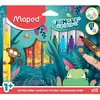 Image de Feutres de coloriage Jungle Fever - Maped - 12 Feutres Jumbo - Encre Lavable - Pointe Bloquée