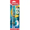 Image de Maped - 2 Crayons Graphite HB Jungle Fever - Embout gomme + 1 Guide-Doigts