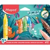 Image de Crayons de Cire - Maped - Jungle Fever - 12 Crayons - Couleurs Éclatantes - Protection en Papier