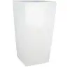 Image de Bac A Fleurs Carré Nuance - Plastique - L38xp38xh69 Cm - Blanc
