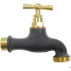 Image de Robinet extérieur laiton coloré ardoise