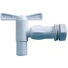 Image de Robinet de cuve quart de tour 20x27 en plastique Blanc