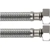 Image de Flexible double femelle - BOUTTE - 12x17 - en acier inoxydable - 30 cm