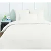 Image de Housse de couette en coton 57 fils unie blanc 260x240cm