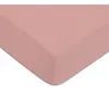 Image de Drap housse en coton 57 fils uni bonnet 25cm rose 140x200cm