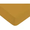 Image de Drap housse uni en coton 57 fils miel 160x200cm