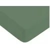 Image de Drap housse uni en coton 57 fils eucalyptus 160x200cm