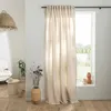 Image de Rideau uni en gaze de coton pattes cachées à lunité 140x260cm beige