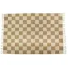 Image de Tapis déco damier à franges en coton et jute