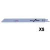 Image de Lot de 5 lames de scie sabre Flexible for Metal BOSCH 2608656018 - Bimétal (BIM) - 225x19x09 mm