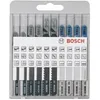 Image de Assortiment de lames de scie sauteuse - BOSCH - 10 pièces - Métal et Bois - Acier - Modèles variés