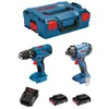 Image de BOSCH Kit GSB 18V-21 + GDR 18V-160 (2 x 2 0 Ah + AL1820CV + L-Boxx 136)