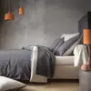 Image de Housse De Couette Bicolore En Viscose De Bambou, Écorce - 200 X 200 Cm - Carbone