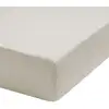 Image de Drap Housse Fines Rayures En Viscose De Bambou, Écorce - 160 X 200 Cm - Lin