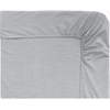 Image de Drap Housse Fines Rayures En Polyester, Vague - 140 X 190 Cm - Gris Perle