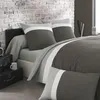 Image de Housse de couette bicolore en coton MÉLI-MÉLO - Origin - 200 x 200 cm - Gris zinc