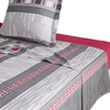 Image de Drap Plat Imprimé En Lyocell, Corentin - 240 X 300 Cm - Gris