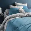 Image de Housse De Couette Imprimée En Coton, Duo - 200 X 200 Cm - Turquoise