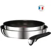 Image de TEFAL L9409202 Ingenio Préférence Set de 2 poêles 24 + 28cm Poignée amovible Tous feux dont induction + four Fabriqué en France