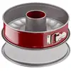 Image de Tefal Moule A Savarin Delibake En Acier - Ø 25 Cm - Rouge Et Gris - Avec Charniere