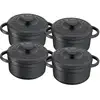 Image de Tefal E223s404 Set De 4 Minis Cocottes Fonte D'acier Ronde - 10 Cm - 0,3l - Induction