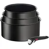 Image de Tefal Ingenio Eco Resist Lot 3 casseroles 16/18/20 cm (15/21/3 L) + poignée amovible Empilable Induction Facile à nettoyer