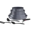Image de TEFAL Natural Force Batterie de cuisine 8 Pièces Empilables Revêtement Anti-adhésif Tous Feux Dont Induction