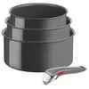 Image de Tefal Set de 3 casseroles Ingenio Renew Poignée amovible L2609402 Gris Hippo Iron - 3168430349247