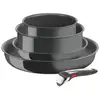Image de Tefal ingenio lot de 5 p, poeles + casseroles + poignée, induction, revetement céramique antiadhésif, fabriquée en france l2 TEFL2619002