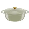 Image de Cocotte Tefal Tefal Cocotte AIR SOFT LIGHT Green Lichen ovale 30x23cm en fonte daluminium induction E2668925