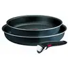 Image de Tefal - lot de 2 poêles aluminium 24 et 28cm + 1 poignée noir l7239103 - ingenio so'light L7239103