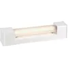 Image de Applique salle de bains - blanc - avec interrupteur et prise 2 phases + terre (sans tube)
