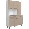 Image de Oslo Buffet De 120 Cm - 1 Tiroir Et 6 Portes - L 120 X P 40 X H 185 Cm - Coloris Chene