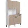 Image de Oslo buffet de 120 cm - 1 tiroir et 6 portes - l 120 x p 40 x h 185 cm - coloris chêne 3407
