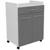 Image de Oslo desserte de 60 cm - 1 tiroir et 1 porte - l 60 x p 44 x h 81 cm - coloris gris brilla 803348
