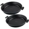 Image de Lot De 2 Moules À Gâteaux Ronds 28/33,5 Cm Black Metallic Black