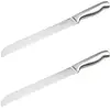 Image de Couteau À Pain Inox Professionnel Set De 2, 33,5 X 3 X 2 Cm Acier Inoxydable Nirosta Star