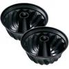 Image de Lot De 2 Moules À Gâteaux 22/22 Cm En Acier Black Metallic Black Mettallic Zenker Black Mettallic