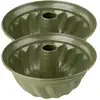 Image de Lot De 2 Moules À Gâteaux 25/25 Cm En Acier Avec Cire De Carnauba Zenker Green Vision